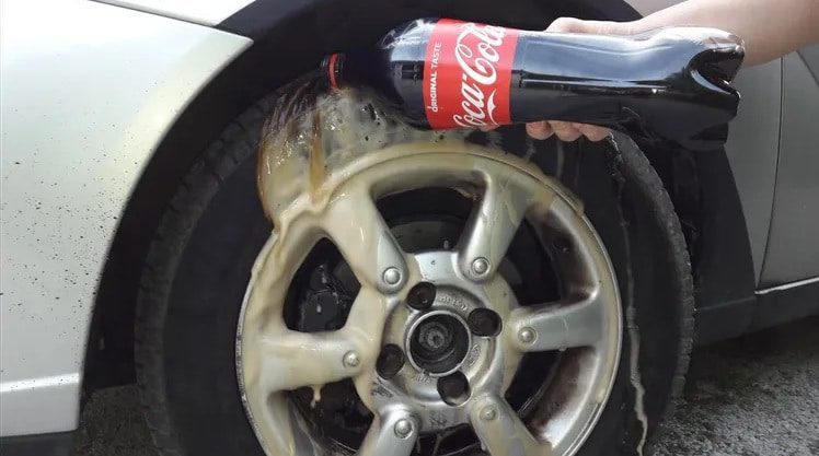 clean your wheels with coke