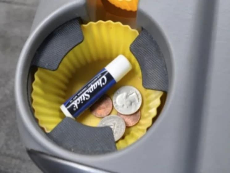 keep your cup holder clean by doing this