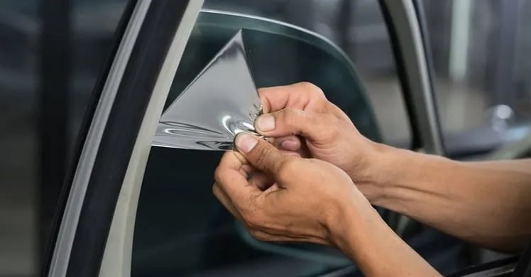 reduce glare with a tinted plastic sheet
