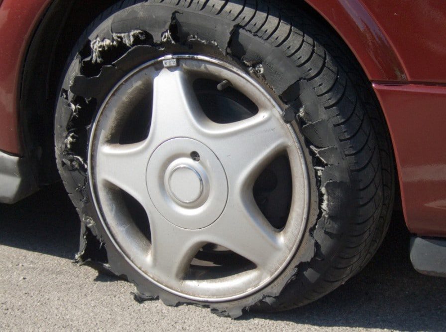 blown tire safety tip
