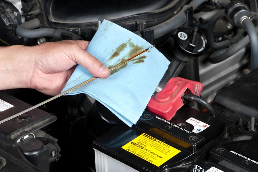 checking oil condition