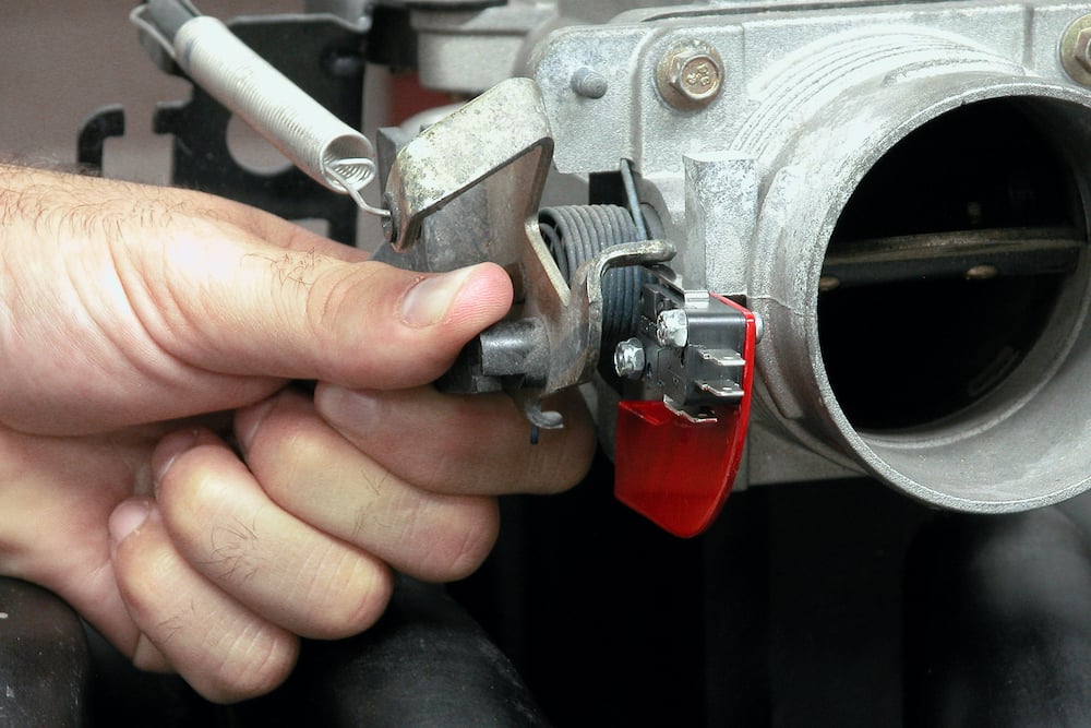a wide-open throttle allows more air together with more fuel to be drawn into the engine of a car open throttle switch