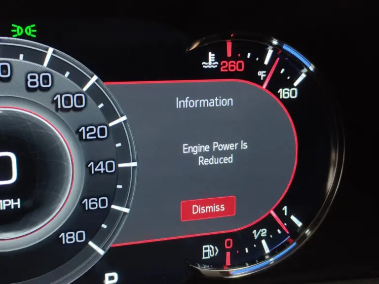 cadillac engine power is reduced
