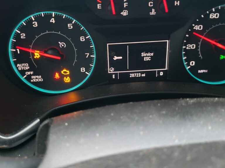 chevy traverse service esc warning