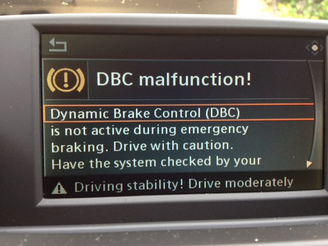 bmw dbc malfunction