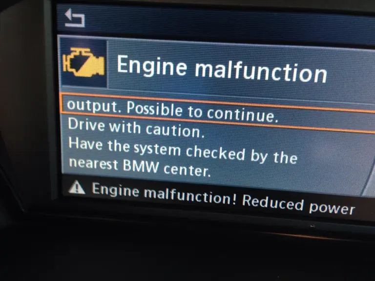 bmw engine malfunction