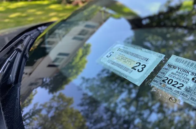 car registration sticker