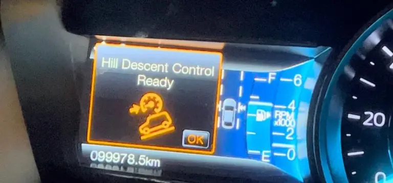 ford hill descent control message
