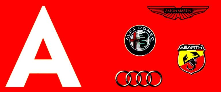 car brands beginning with a