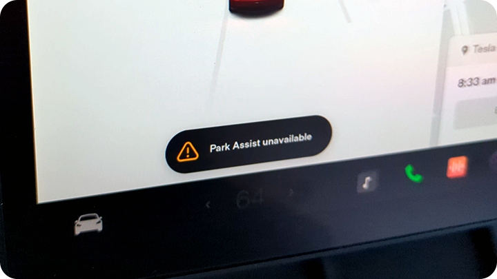 tesla park assist unavailable