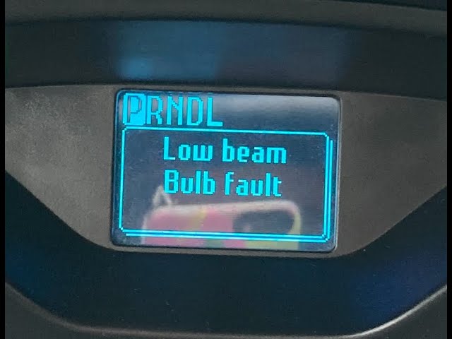 ford low beam bulb fault