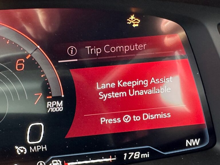 lane keep assist system unavailable