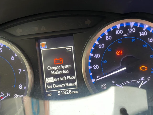 toyota charging system malfunction