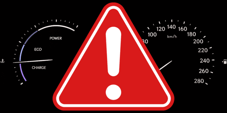 prius red triangle warning light