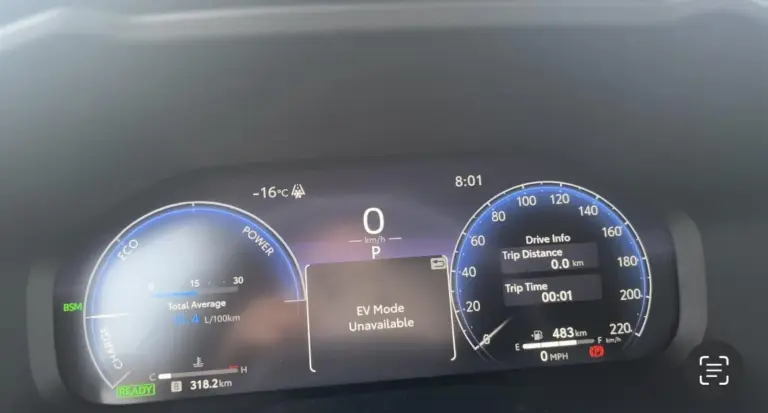 ev mode unavailable