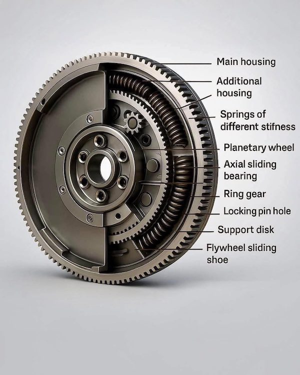 flywheel in an engine