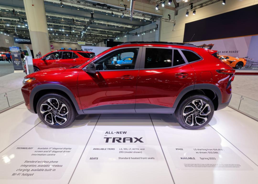 a red chevrolet trax.