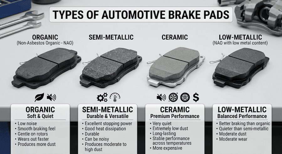 types of brake pads
